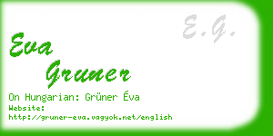 eva gruner business card