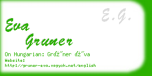 eva gruner business card